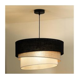 Lustră pe cablu Duolla TRIO 1xE27/15W/230V d. 45 cm negru/gri/alb
