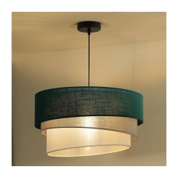 Lustră pe cablu Duolla TRIO 1xE27/15W/230V d. 45 cm verde/gri/alb