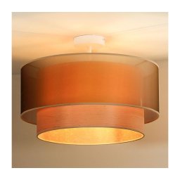 Lustră aplicată WOOD Duolla BOHO 1xE27/15W/230V d. 45 cm cupru/bej