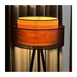 Lampadar WOOD Duolla BOHO 1xE27/15W/230V d. 45 cm negru/bej
