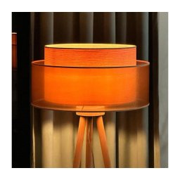 Lampadar WOOD Duolla BOHO 1xE27/15W/230V d. 45 cm cupru/maro/bej