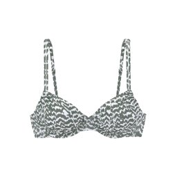 LASCANA Sutien costum de baie oliv / alb