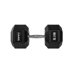 Gantera Hex Pro 17-66-124, 32,5 kg, Negru/Argintiu