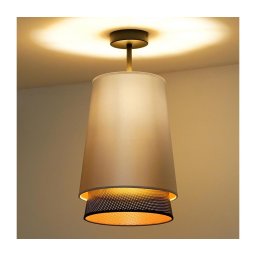 Lustră aplicată BELL Duolla SHINY 1xE27/15W/230V d. 25 cm argintiu/negru