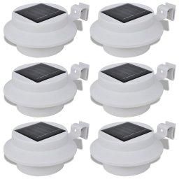 Lampa solara pentru exterior 6 pcs Lumina pentru gard Alba GartenMobel Dekor