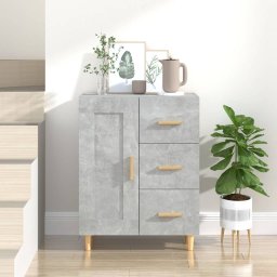 Servanta, gri beton, 69,5x34x90 cm, lemn compozit GartenMobel Dekor