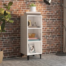 Servanta, alb extralucios, 34,5x32,5x90 cm, lemn compozit GartenMobel Dekor