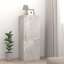 Dulap de perete, gri beton, 34,5x34x90 cm, lemn compozit GartenMobel Dekor