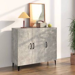 Servanta, gri beton, 90x34x80 cm, lemn compozit GartenMobel Dekor