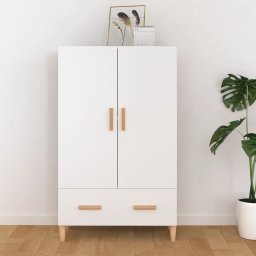 Dulap înalt, alb, 70x31x115 cm, lemn prelucrat GartenMobel Dekor