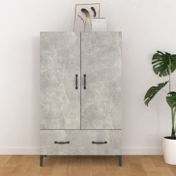 Dulap înalt, gri beton, 70x31x115 cm, lemn compozit GartenMobel Dekor