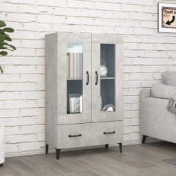 Dulap înalt, gri beton, 70x31x115 cm, lemn compozit GartenMobel Dekor