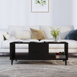 Masuta de cafea, negru, 102x50x40 cm, lemn compozit GartenMobel Dekor