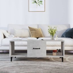 Masuta de cafea, gri beton, 102x50x40 cm, lemn prelucrat GartenMobel Dekor