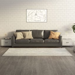 Masuta de cafea picioare metalice 2 buc. gri beton 50x50x40 cm GartenMobel Dekor