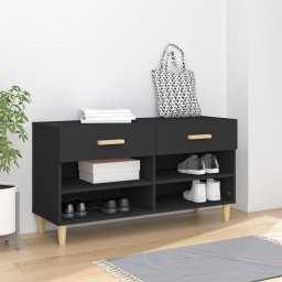 Pantofar, negru, 102x35x55 cm, lemn compozit GartenMobel Dekor