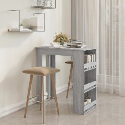 Masa de bar cu raft stejar sonoma gri 102x50x103,5 cm PAL GartenMobel Dekor