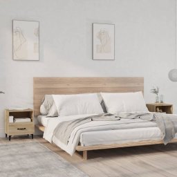 Noptiere, 2 buc., stejar sonoma, lemn prelucrat GartenMobel Dekor