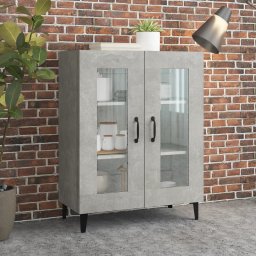 Servanta, gri beton, 69,5x34x90 cm, lemn compozit GartenMobel Dekor