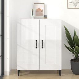 Servanta, alb extralucios, 69,5x34x90 cm, lemn compozit GartenMobel Dekor