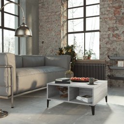 Masuta de cafea, sonoma gri, 60x60x30 cm, PAL GartenMobel Dekor
