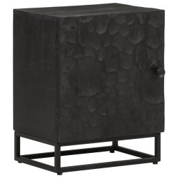 Noptiera, neagra, 40x30x50 cm, lemn masiv de mango si fier GartenMobel Dekor