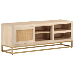 Comoda TV, 110x30x40 cm, lemn masiv de mango brut si fier GartenMobel Dekor