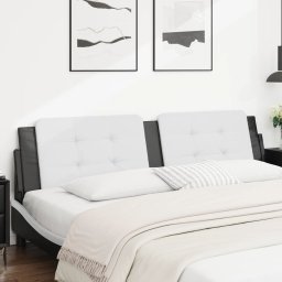 Perna pentru tablie pat, alb si negru, 200cm, piele artificiala GartenMobel Dekor