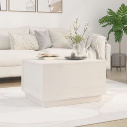 Masuta de cafea, alb, 60x50x35 cm, lemn masiv de pin GartenMobel Dekor