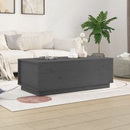 Masuta de cafea, gri, 100x50x35 cm, lemn masiv de pin GartenMobel Dekor