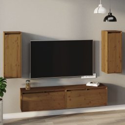 Dulapuri de perete 2 buc. maro miere 30x30x80 cm lemn de pin GartenMobel Dekor