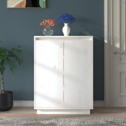 Pantofar, alb, 60x35x80 cm, lemn masiv de pin GartenMobel Dekor