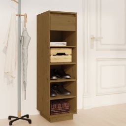Pantofar, maro miere, 30x34x105 cm, lemn masiv de pin GartenMobel Dekor