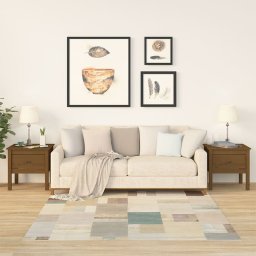 Mese laterale 2 buc. maro miere 50x50x49 cm lemn masiv de pin GartenMobel Dekor