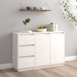 Servanta, alb, 111x34x75 cm, lemn masiv de pin GartenMobel Dekor