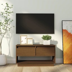 Comoda TV, maro miere, 74x34x40 cm, lemn masiv de pin GartenMobel Dekor