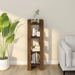 Biblioteca/Separator camera maro miere 41x35x125 cm lemn masiv GartenMobel Dekor