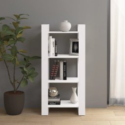 Biblioteca/Separator camera,alb, 60x35x125 cm, lemn masiv pin GartenMobel Dekor