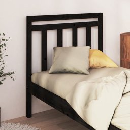Tablie de pat, negru, 81x4x100 cm, lemn masiv de pin GartenMobel Dekor