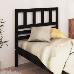 Tablie de pat, negru, 106x4x100 cm, lemn masiv de pin GartenMobel Dekor