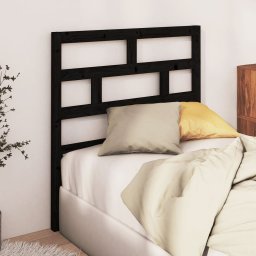 Tablie de pat, negru, 81x4x100 cm, lemn masiv de pin GartenMobel Dekor