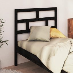 Tablie de pat, negru, 96x4x100 cm, lemn masiv de pin GartenMobel Dekor