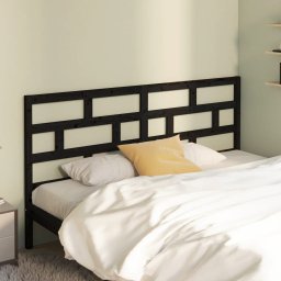 Tablie de pat, negru, 186x4x100 cm, lemn masiv de pin GartenMobel Dekor