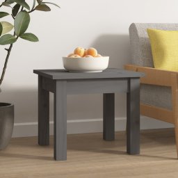 Masuta de cafea, gri, 35x35x30 cm, lemn masiv de pin GartenMobel Dekor