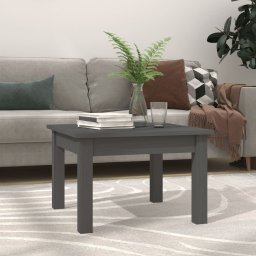 Masuta de cafea, gri, 45x45x30 cm, lemn masiv de pin GartenMobel Dekor