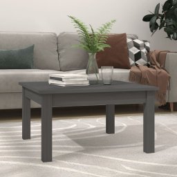 Masuta de cafea, gri, 55x55x30 cm, lemn masiv de pin GartenMobel Dekor