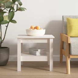 Masuta de cafea, alb, 45x45x40 cm, lemn masiv de pin GartenMobel Dekor