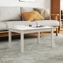 Masuta de cafea, alb, 80x50x40 cm, lemn masiv de pin GartenMobel Dekor