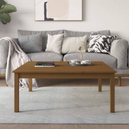 Masuta de cafea, maro miere, 100x100x40 cm, lemn masiv de pin GartenMobel Dekor