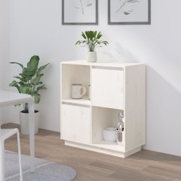 Servanta, alb, 74x35x80 cm, lemn masiv de pin GartenMobel Dekor